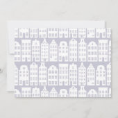 Amsterdam Canal Houses Dutch Wedding Einladung (Rückseite)