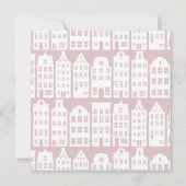 Amsterdam Canal Houses Dutch Wedding Einladung (Rückseite)