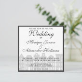 Amsterdam Canal Houses Dutch Wedding Einladung (Stehend Vorderseite)