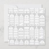 Amsterdam Canal Houses Dutch Wedding Einladung (Rückseite)