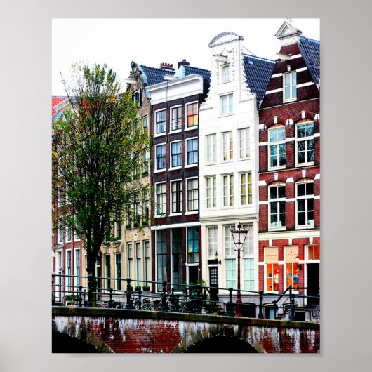 Amsterdam Canal Houses Foto Poster (Vorne)
