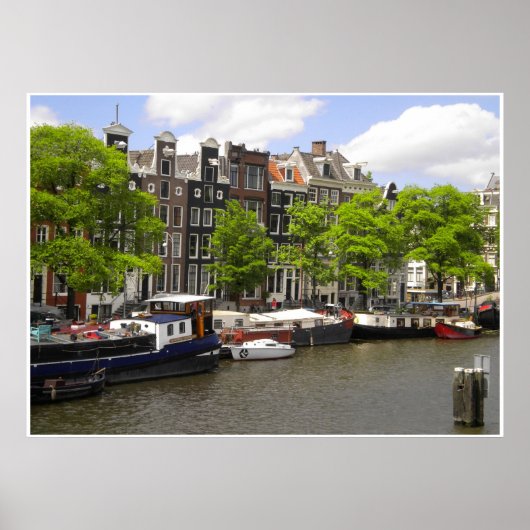 Amsterdam Canal Houses Foto Poster (Vorne)