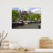 Amsterdam Canal Houses Foto Poster (Küche)