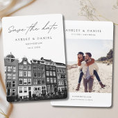 Amsterdam Canal Houses Foto Save the Date Einladung