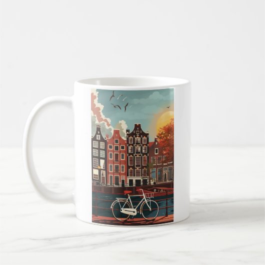 Amsterdam Canal Houses Kaffeetasse (Links)