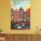 Amsterdam Canal Houses Leinwanddruck (Insitu (Wohnzimmer))