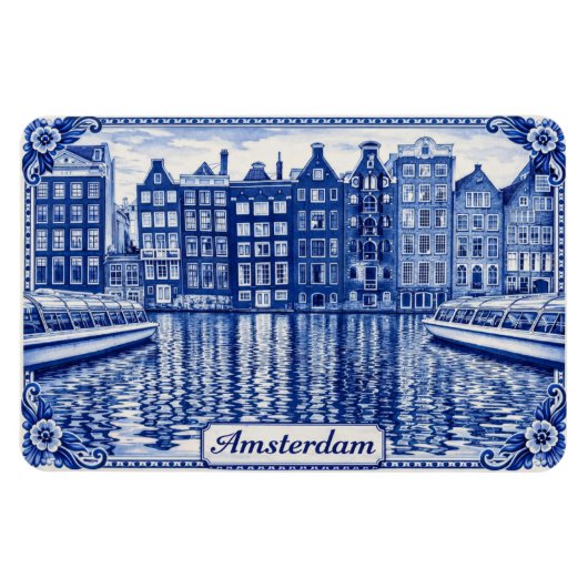 Amsterdam canal houses magnet (Horizontal)