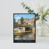 Amsterdam Canal, Niederlande Postkarte (Stehend Vorderseite)