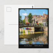 Amsterdam Canal, Niederlande Postkarte (Vorne/Hinten)