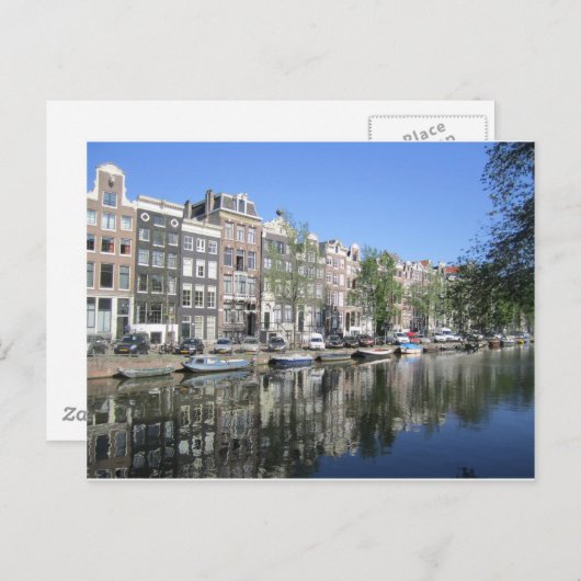 Amsterdam Canal Postcard Postkarte (Vorne/Hinten)