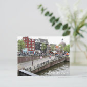 Amsterdam Canal Postcard Postkarte (Stehend Vorderseite)