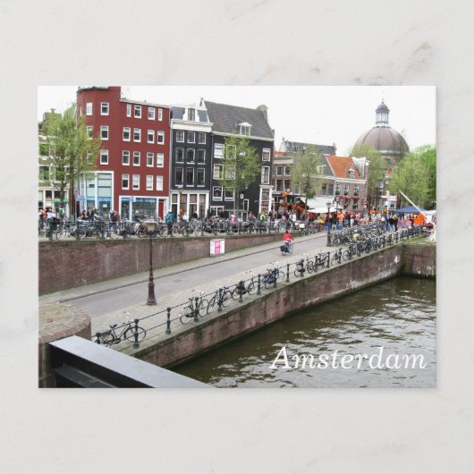 Amsterdam Canal Postcard Postkarte (Vorderseite)