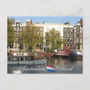 Amsterdam Canal Postcard Postkarte
