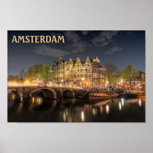 Amsterdam Canal Poster