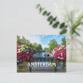 Amsterdam Canal Postkarte (Stehend Vorderseite)