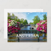 Amsterdam Canal Postkarte (Vorne/Hinten)