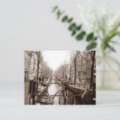 Amsterdam Canal Postkarte (Stehend Vorderseite)
