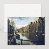 Amsterdam Canal Postkarte (Vorne/Hinten)