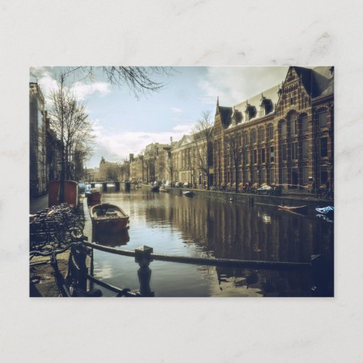 Amsterdam Canal Postkarte (Vorderseite)