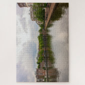 Amsterdam Canal Reflektion, Niederlande Puzzle (Vertikal)