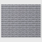 Amsterdam Canal Row Houses Charcoal Silver Muster Geschenkpapier (Flach)
