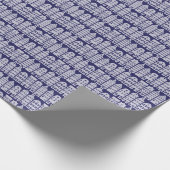 Amsterdam Canal Row Houses Cobalt Blue Pattern Geschenkpapier (Ecke)