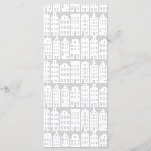 Amsterdam Canal Row Houses Dutch Wedding Program Programm (Rückseite)