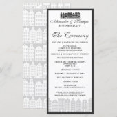 Amsterdam Canal Row Houses Dutch Wedding Program Programm (Vorne/Hinten)