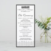 Amsterdam Canal Row Houses Dutch Wedding Program Programm (Stehend Vorderseite)