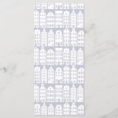 Amsterdam Canal Row Houses Dutch Wedding Program Programm (Rückseite)