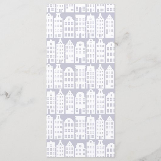 Amsterdam Canal Row Houses Dutch Wedding Program Programm (Rückseite)