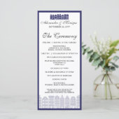 Amsterdam Canal Row Houses Dutch Wedding Program Programm (Stehend Vorderseite)