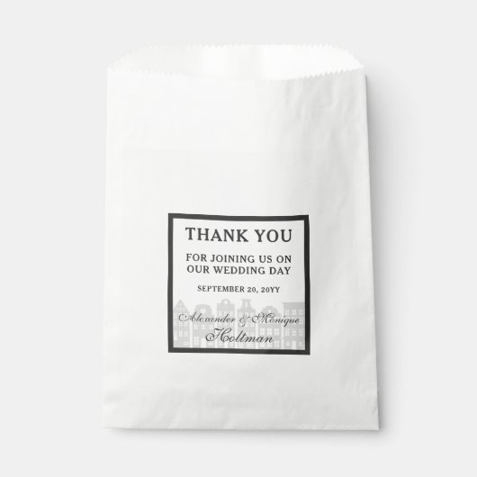 Amsterdam Canal Row Houses Dutch Wedding Vielen Da Geschenktütchen (Vorderseite)