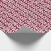 Amsterdam Canal Row Houses Marsala Red Pattern Geschenkpapier (Ecke)