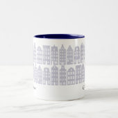 Amsterdam Canal Row Houses Personalisiert Light Bl Zweifarbige Tasse (Mittel)