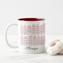 Amsterdam Canal Row Houses Personalisiert Maroon R