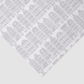 Amsterdam Canal Row Houses Silver & White Muster Seidenpapier (Ausschnitt)