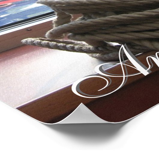 Amsterdam Canal Tour Boat Poster (Ecke)