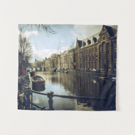Amsterdam Canal Wandteppich (Vorderseite (Horizontal))