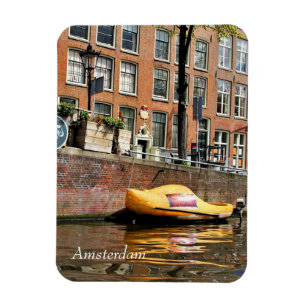 Amsterdam Canal, Wooden Shoe Boat Magnet