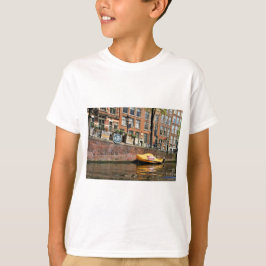 Amsterdam Canal, Wooden Shoe Boat T-Shirt