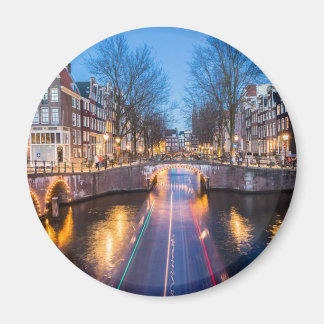 Amsterdam Canals at Night Magnet