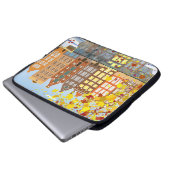 Amsterdam City Canal Herbst farbenfroher Laptop-Si Laptopschutzhülle (Vorne Knopf)