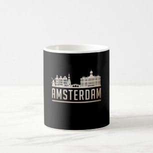 Amsterdam City Cityscape Skyline Funny Gift Idee Kaffeetasse