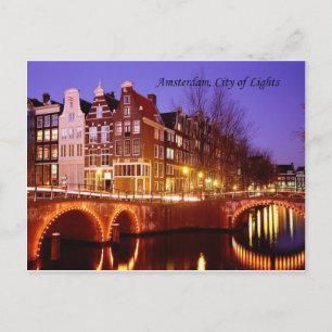 Amsterdam, City of Lights (nach St.K.) Postkarte