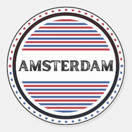 Amsterdam City Pride Emblem – Niederländische Iden Runder Aufkleber
