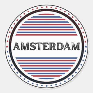 Amsterdam City Pride Emblem – Niederländische Iden Runder Aufkleber