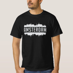 Amsterdam City Skyline Cityscape Funny Gift Idee T-Shirt