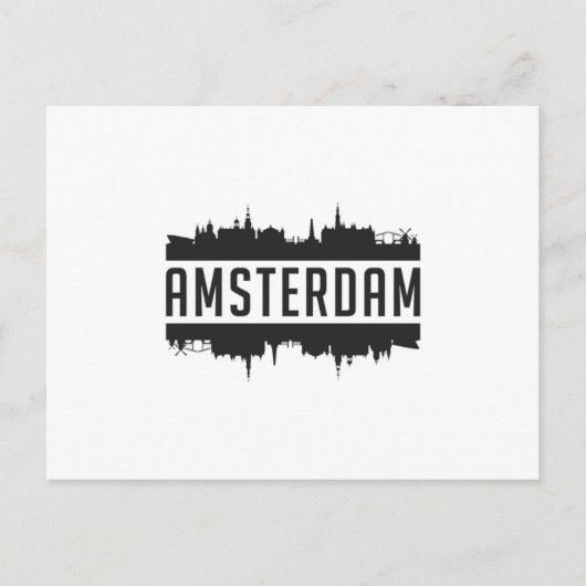 Amsterdam City Skyline Cityscape Postkarte (Vorderseite)