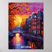Amsterdam City Skyline Poster - Niederländische Ku (Vorne)